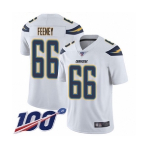 Youth Los Angeles Chargers #66 Dan Feeney White Vapor Untouchable Limited Player 100th Season Football Jersey
