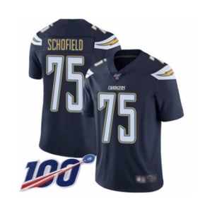 Youth Los Angeles Chargers #75 Michael Schofield Navy Blue Team Color Vapor Untouchable Limited Player 100th Season Football Jersey
