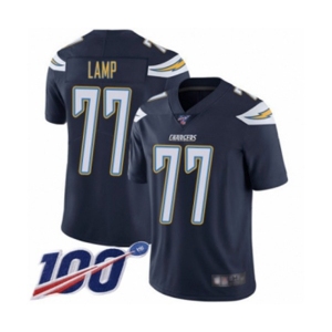 Youth Los Angeles Chargers #77 Forrest Lamp Navy Blue Team Color Vapor Untouchable Limited Player 100th Season Football Jersey