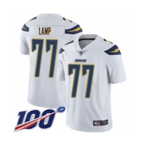 Youth Los Angeles Chargers #77 Forrest Lamp White Vapor Untouchable Limited Player 100th Season Football Jersey