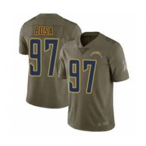 Youth Los Angeles Chargers #97 Joey Bosa Limited Olive 2017 Salute to Service Football Jersey