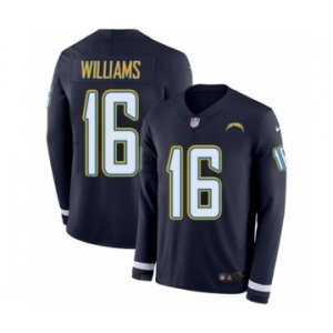 Youth Nike Los Angeles Chargers #16 Tyrell Williams Limited Navy Blue Therma Long Sleeve NFL Jersey