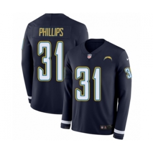 Youth Nike Los Angeles Chargers #31 Adrian Phillips Limited Navy Blue Therma Long Sleeve NFL Jersey