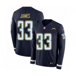 Youth Nike Los Angeles Chargers #33 Derwin James Limited Navy Blue Therma Long Sleeve NFL Jersey