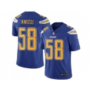 Youth Nike Los Angeles Chargers #58 Uchenna Nwosu Electric Blue Stitched NFL Limited Rush Jersey