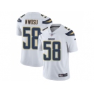 Youth Nike Los Angeles Chargers #58 Uchenna Nwosu White Stitched NFL Vapor Untouchable Limited Jersey