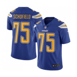 Youth Nike Los Angeles Chargers #75 Michael Schofield Limited Electric Blue Rush Vapor Untouchable NFL Jersey
