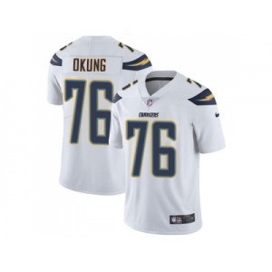 Youth Nike Los Angeles Chargers #76 Russell Okung White Stitched NFL Vapor Untouchable Limited Jerse