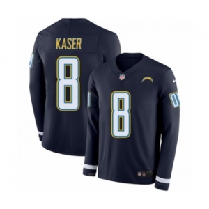 Youth Nike Los Angeles Chargers #8 Drew Kaser Limited Navy Blue Therma Long Sleeve NFL Jersey