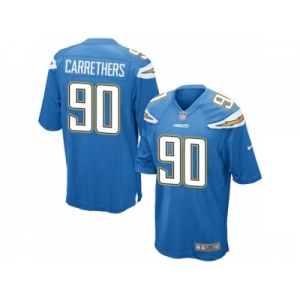 Youth Nike Los Angeles Chargers #90 Ryan Carrethers Game Electric Blue Alternate NFL Jersey