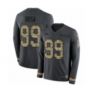 Youth Nike Los Angeles Chargers #99 Joey Bosa Limited Black Salute to Service Therma Long Sleeve NFL Jersey
