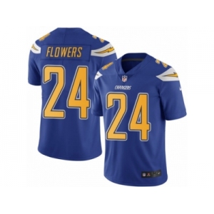 Youth Nike San Diego Chargers #24 Brandon Flowers Limited Electric Blue Rush NFL Jersey