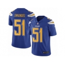 Youth Nike San Diego Chargers #51 Kyle Emanuel Limited Electric Blue Rush NFL Jersey