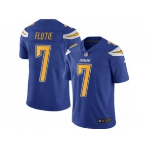 Youth Nike San Diego Chargers #7 Doug Flutie Limited Electric Blue Rush NFL Jersey