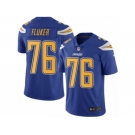 Youth Nike San Diego Chargers #76 D.J. Fluker Limited Electric Blue Rush NFL Jersey