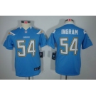 nike youth nfl jerseys san diego chargers #54 ingram lt.blue[nike limited]