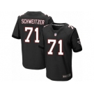 Men Nike Atlanta Falcons #71 Wes Schweitzer Elite Black Alternate NFL Jersey