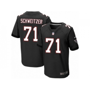 Men Nike Atlanta Falcons #71 Wes Schweitzer Elite Black Alternate NFL Jersey