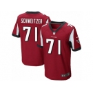 Men Nike Atlanta Falcons #71 Wes Schweitzer Elite Red Team Color NFL Jersey