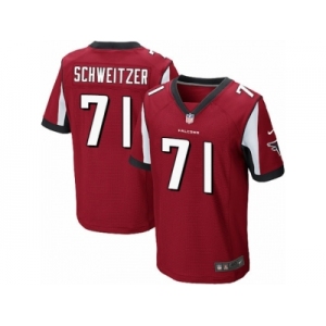 Men Nike Atlanta Falcons #71 Wes Schweitzer Elite Red Team Color NFL Jersey