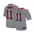 Men's Atlanta Falcons #11 Julio Jones Elite Lights Out Grey Football Jersey