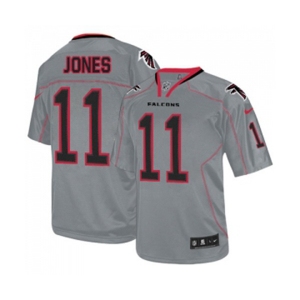 Men's Atlanta Falcons #11 Julio Jones Elite Lights Out Grey Football Jersey