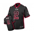 Men's Atlanta Falcons #2 Matt Ryan Elite Black Drift Fashion Football Jersey