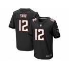 Men's Nike Atlanta Falcons #12 Mohamed Sanu Elite Black Alternate NFL Jersey