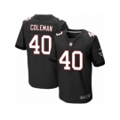 Men's Nike Atlanta Falcons #40 Derrick Coleman Elite Black Alternate NFL Jersey