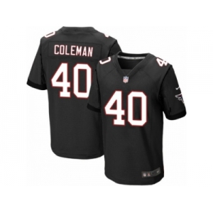 Men's Nike Atlanta Falcons #40 Derrick Coleman Elite Black Alternate NFL Jersey