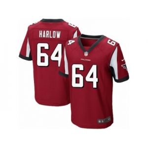 Men's Nike Atlanta Falcons #64 Sean Harlow Elite Red Team Color NFL Jersey