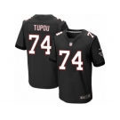 Men's Nike Atlanta Falcons #74 Tani Tupou Elite Black Alternate NFL Jersey