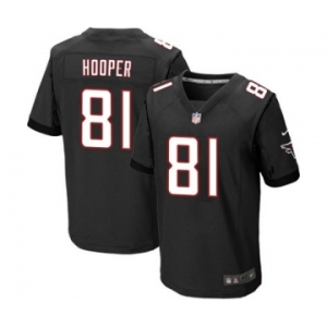 Men's Nike Atlanta Falcons #81 Austin Hooper Elite Black Alternate NFL Jersey