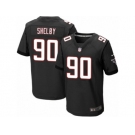 Men's Nike Atlanta Falcons #90 Derrick Shelby Elite Black Alternate NFL Jersey