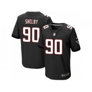 Men's Nike Atlanta Falcons #90 Derrick Shelby Elite Black Alternate NFL Jersey