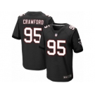 Men's Nike Atlanta Falcons #95 Jack Crawford Elite Black Alternate NFL Jersey