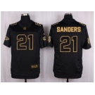 Nike Atlanta Falcons #21 Deion Sanders Black Pro Line Gold Collection Jersey[Elite]