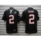 nike nfl jerseys atlanta falcons #2 matt ryan black[Elite 50th Patch]