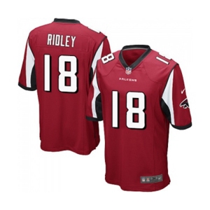 Men's Atlanta Falcons #18 Calvin Ridley Game Red Team Color Football Jersey