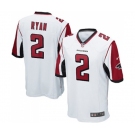 Men's Atlanta Falcons #2 Matt Ryan Game White Football Jersey