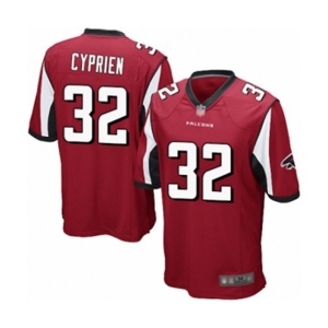 Men's Atlanta Falcons #32 Johnathan Cyprien Game Red Team Color Football Jersey