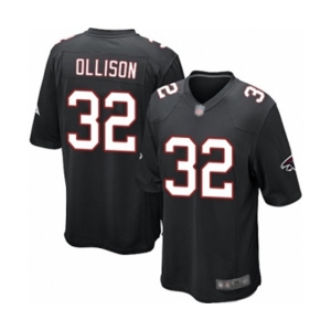 Men's Atlanta Falcons #32 Qadree Ollison Game Black Alternate Football Jersey