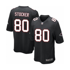 Men's Atlanta Falcons #80 Luke Stocker Game Black Alternate Football Jersey