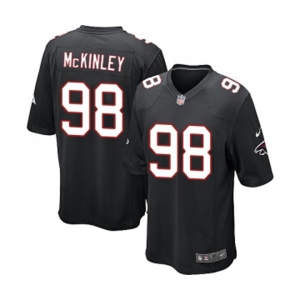 Men's Atlanta Falcons #98 Takkarist McKinley Game Black Alternate Football Jersey