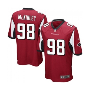 Men's Atlanta Falcons #98 Takkarist McKinley Game Red Team Color Football Jersey