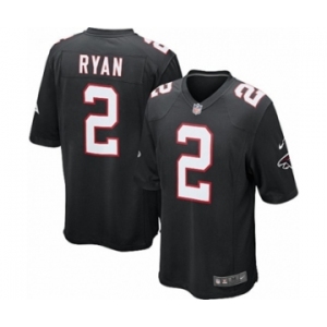 Men's Nike Atlanta Falcons #2 Matt Ryan Game Black Alternate NFL Jersey