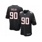 Men's Nike Atlanta Falcons #90 Derrick Shelby Game Black Alternate NFL Jersey