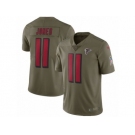 Men Nike Atlanta Falcons #11 Julio Jones Limited Olive 2017 Salute to Service NFL Jersey