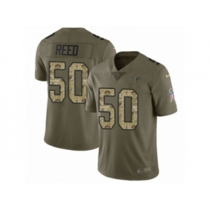 Men Nike Atlanta Falcons #50 Brooks Reed Limited Olive Camo 2017 Salute to Service NFL Jersey