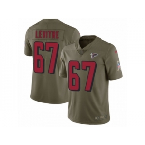 Men Nike Atlanta Falcons #67 Andy Levitre Limited Olive 2017 Salute to Service NFL Jersey